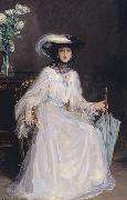 Sir John Lavery Evelyn Farquhar, wife of Captain Francis Douglas Farquhar daughter of the John Hely-Hutchinson, 5th Earl of Donoughmore oil painting on canvas